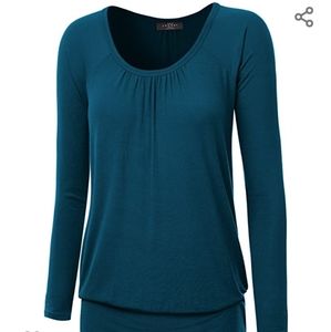 Made by Johnny Teal Ragland top